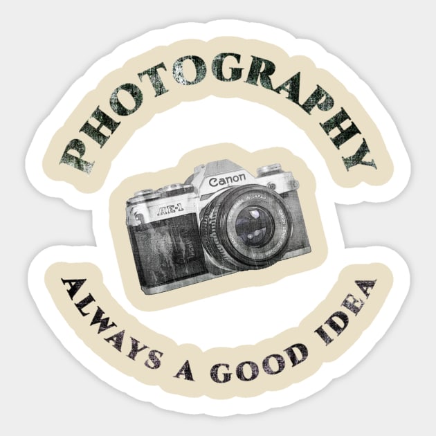 Vintage Camera Sticker by From Rags to Vintage Teeshirts